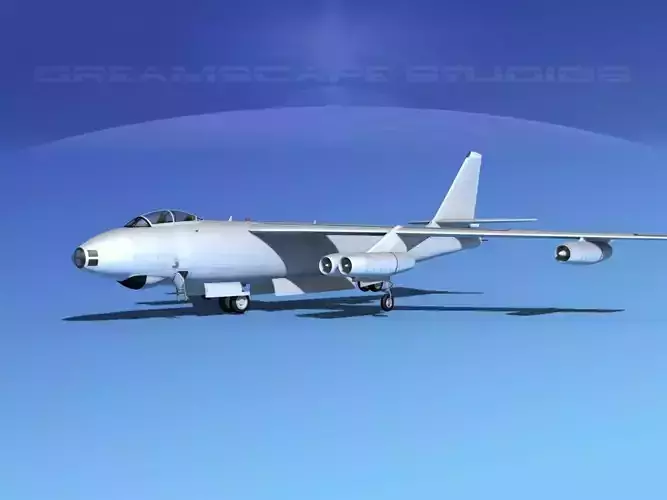 Boeing B-47A Stratojet Bare Metal 3D model