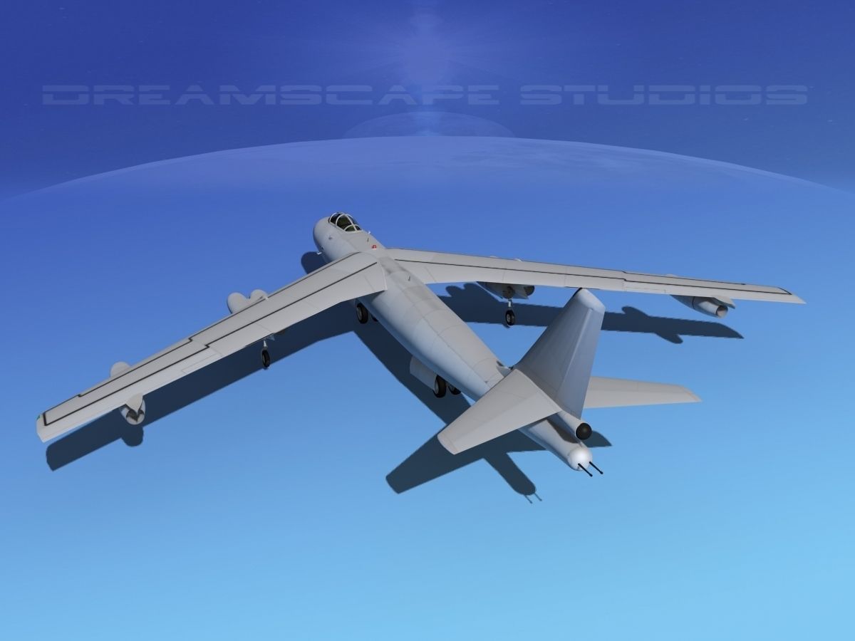 Boeing B-47A Stratojet Bare Metal 3D model_7