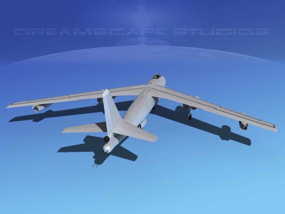 Boeing B-47A Stratojet Bare Metal 3D model_6
