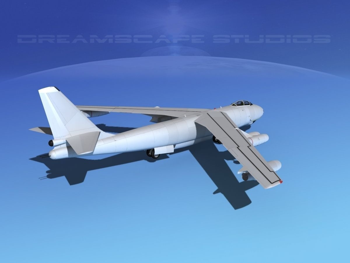 Boeing B-47A Stratojet Bare Metal 3D model_5
