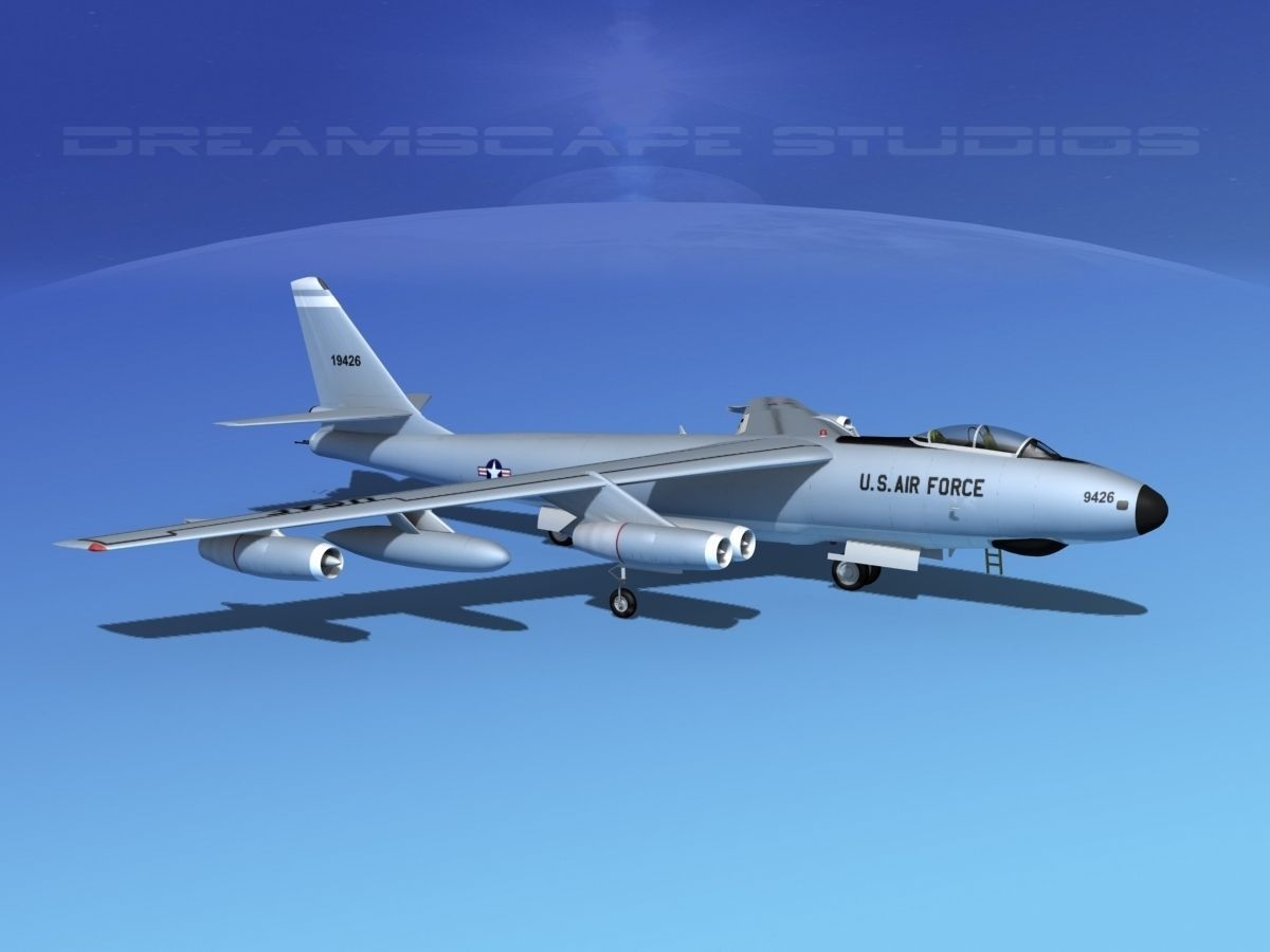 Boeing RB-47E Stratojet Bare Metal 3D model_3