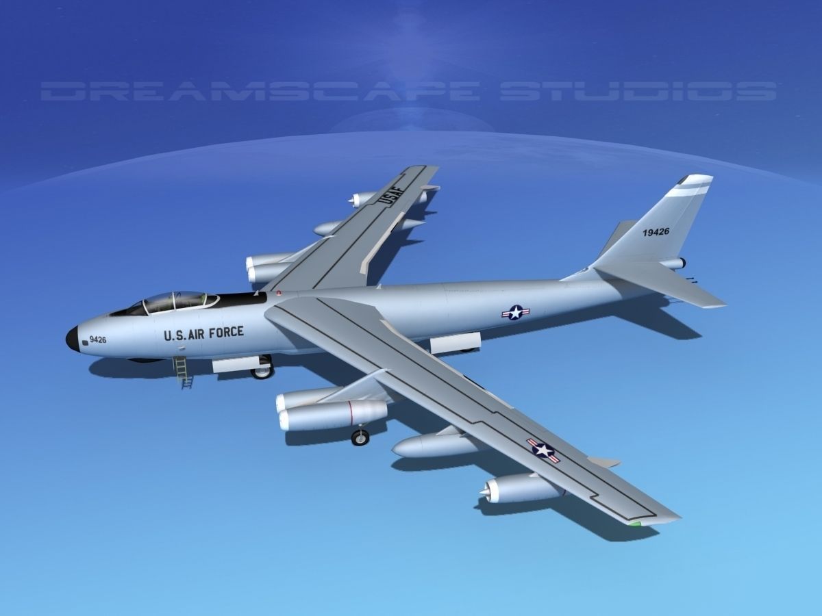 Boeing RB-47E Stratojet Bare Metal 3D model_5