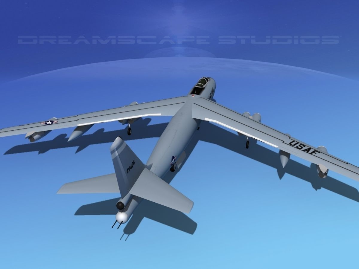 Boeing RB-47E Stratojet Bare Metal 3D model_8