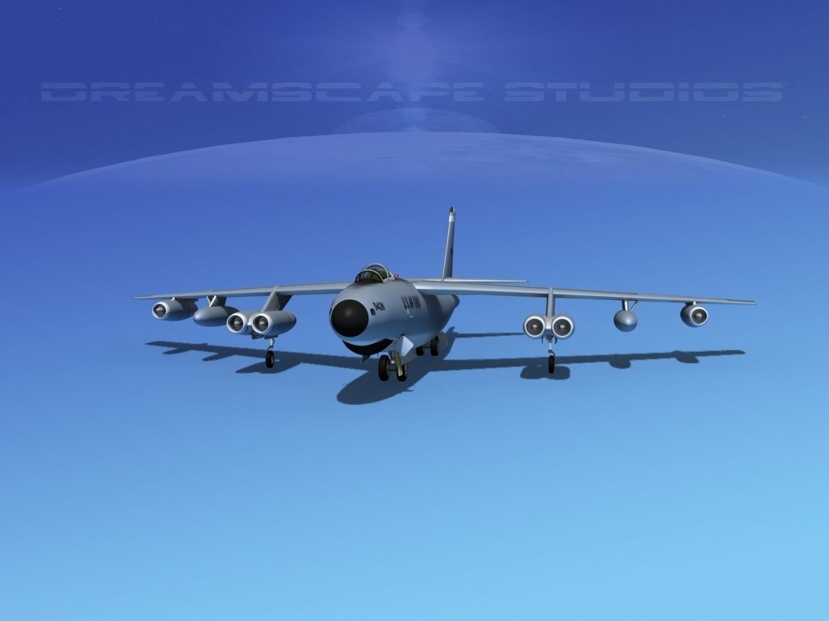 Boeing RB-47E Stratojet Bare Metal 3D model_1