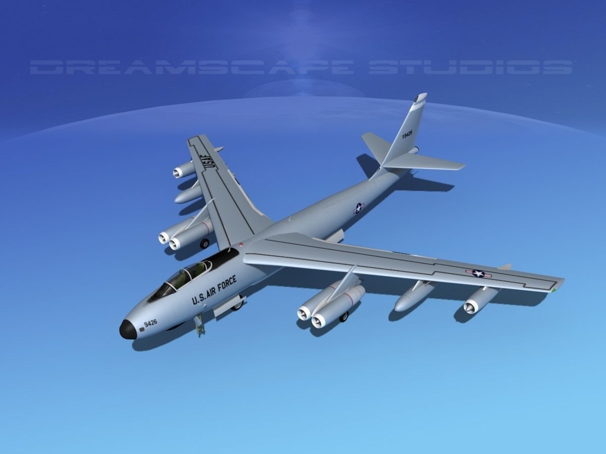 Boeing RB-47E Stratojet Bare Metal 3D model_6