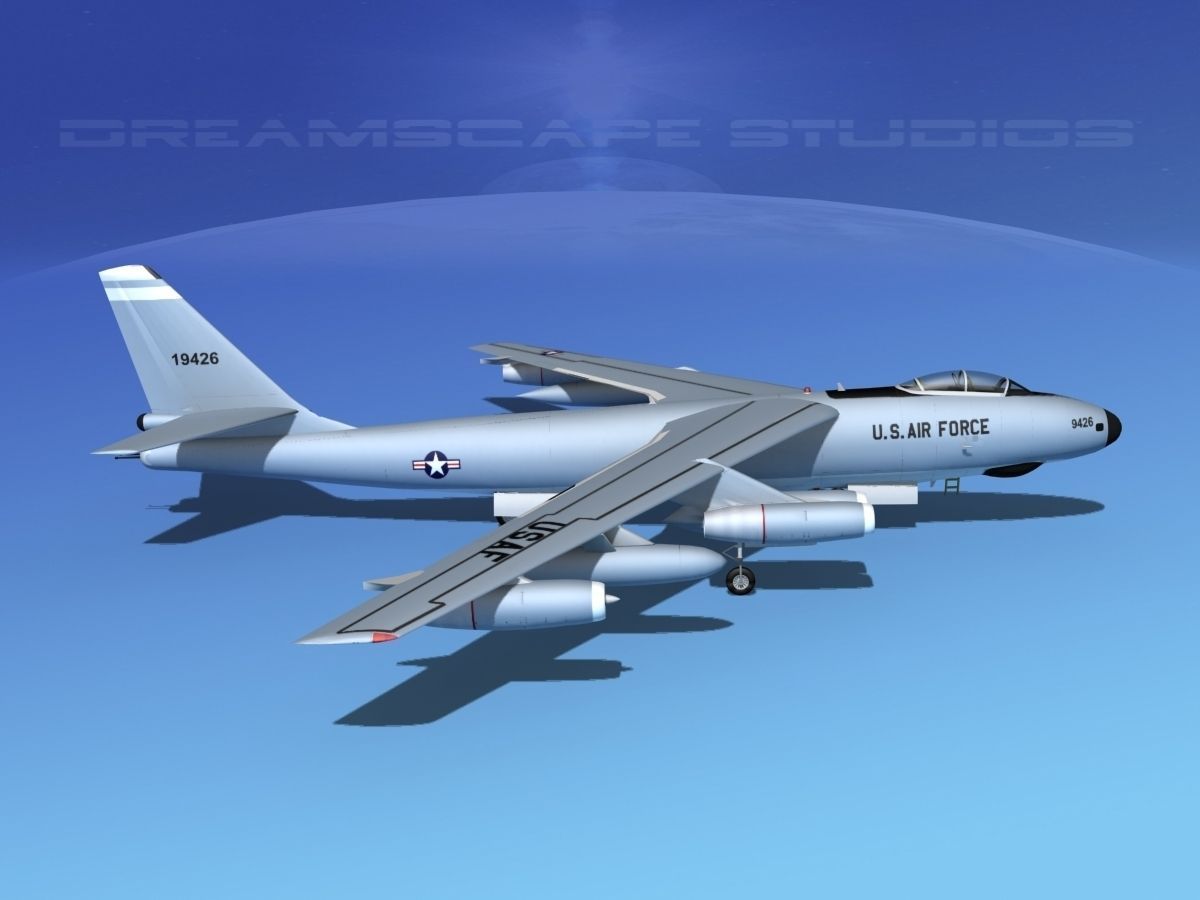 Boeing RB-47E Stratojet Bare Metal 3D model_7