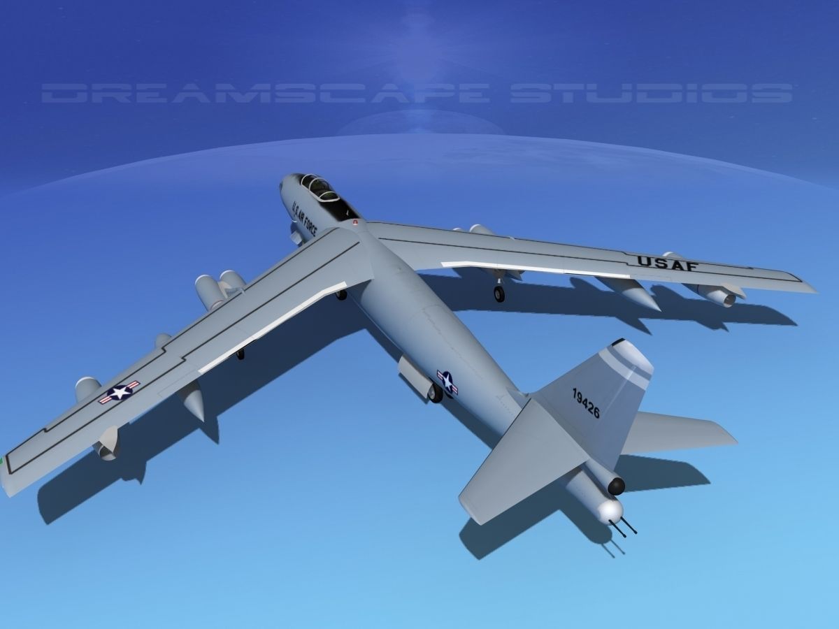 Boeing RB-47E Stratojet Bare Metal 3D model_9