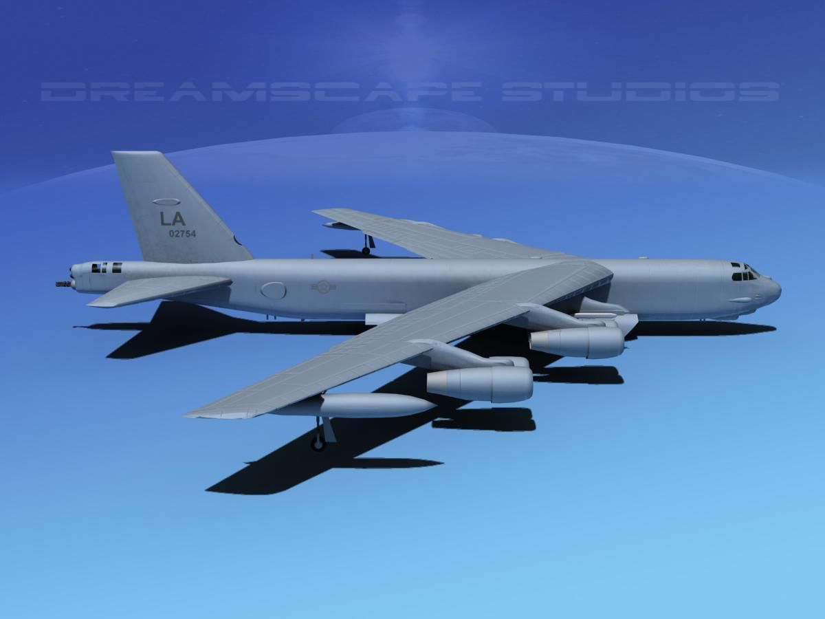 Boeing B-52H Stratofortress V03 3D model_4