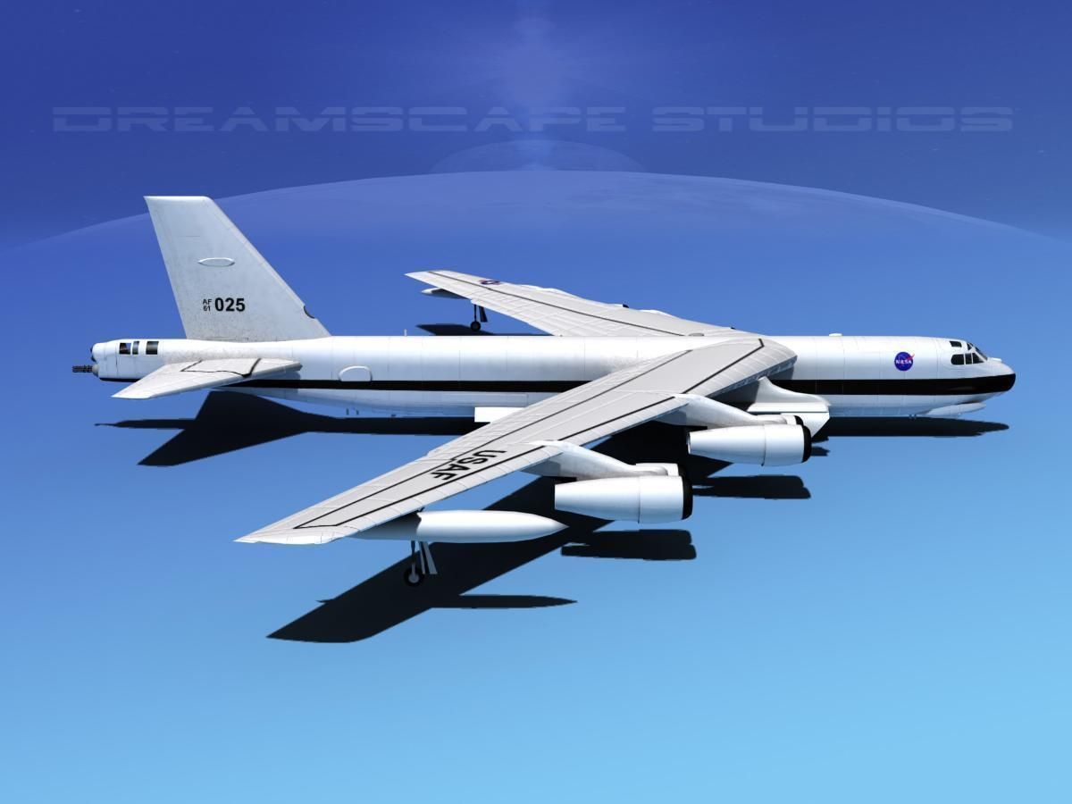 Boeing B-52H Stratofortress NASA 3D model_4