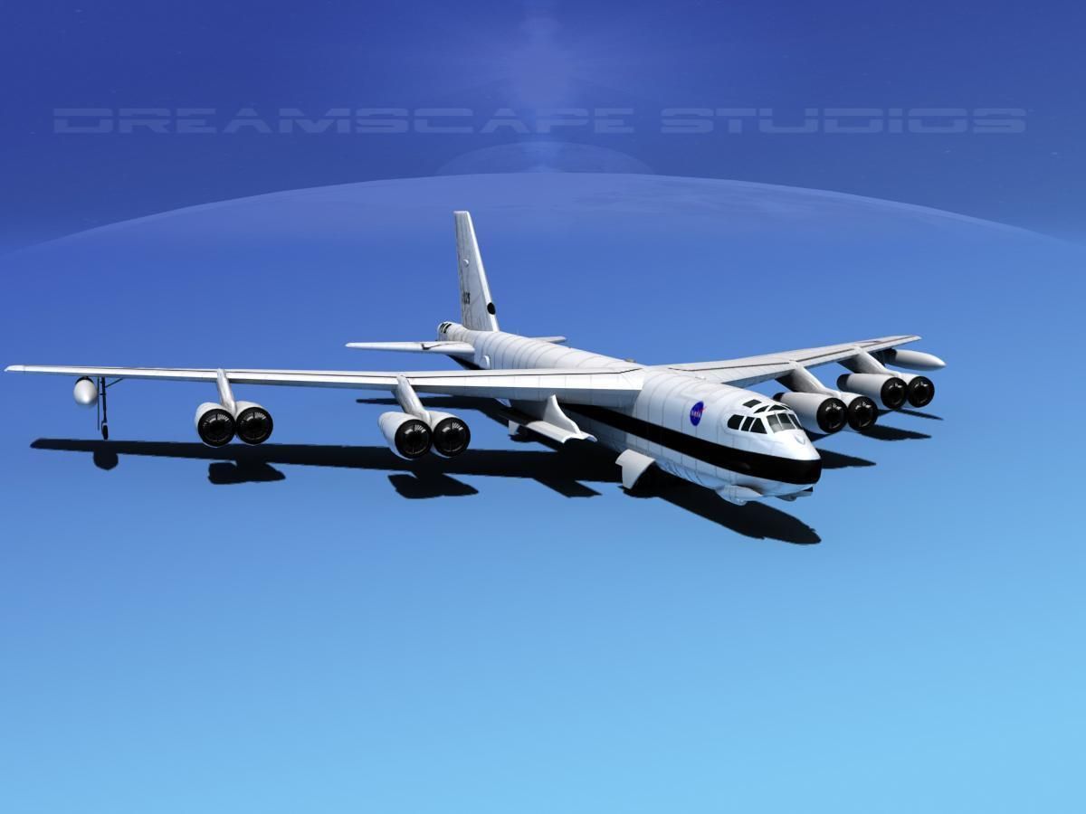 Boeing B-52H Stratofortress NASA 3D model_2