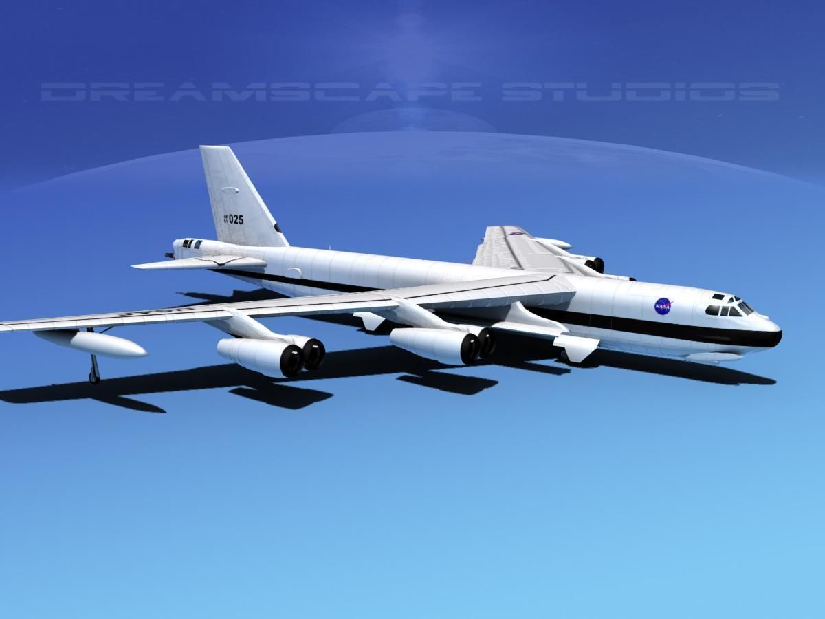 Boeing B-52H Stratofortress NASA 3D model_3