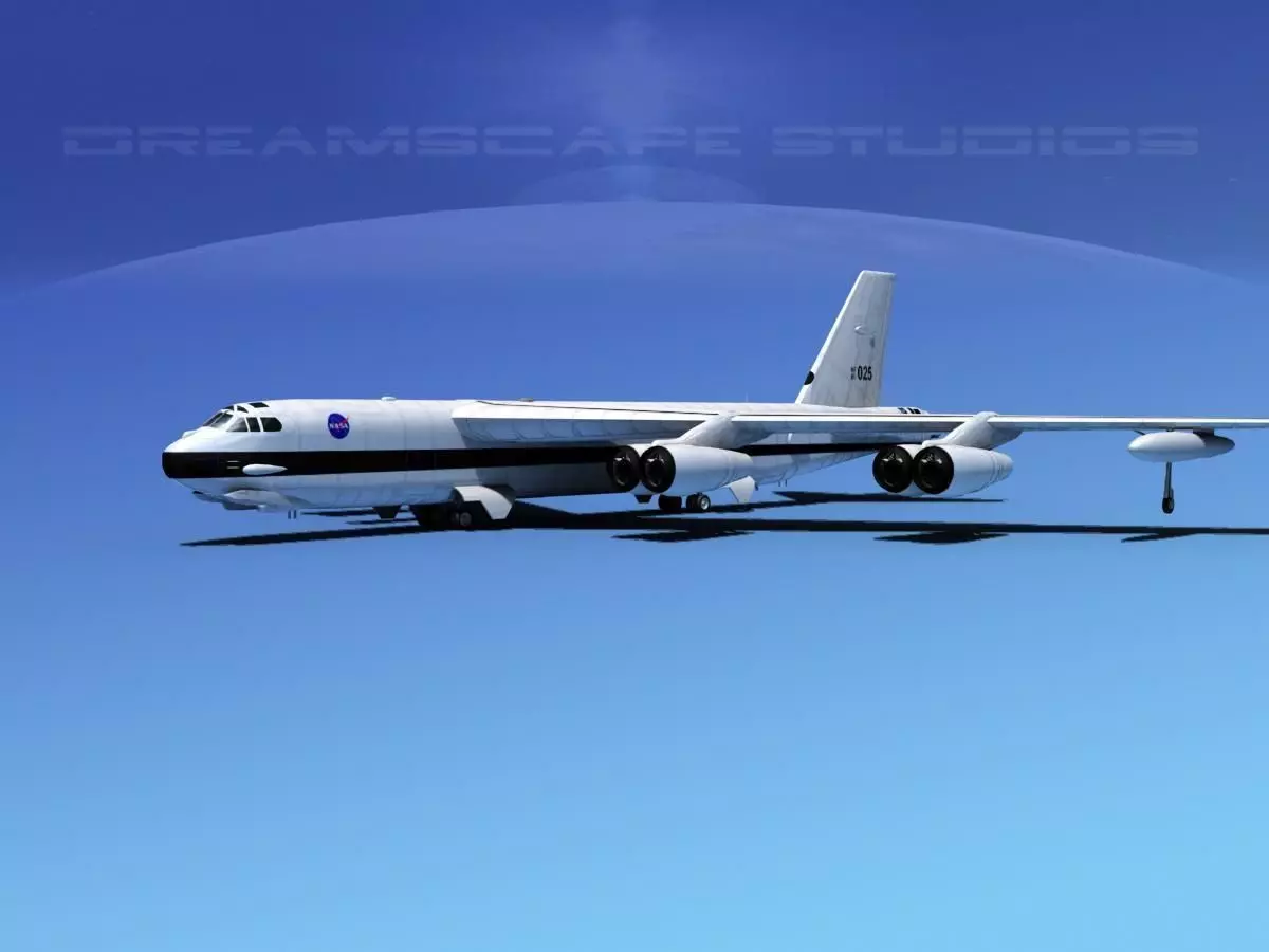 Boeing B-52H Stratofortress NASA 3D model_0