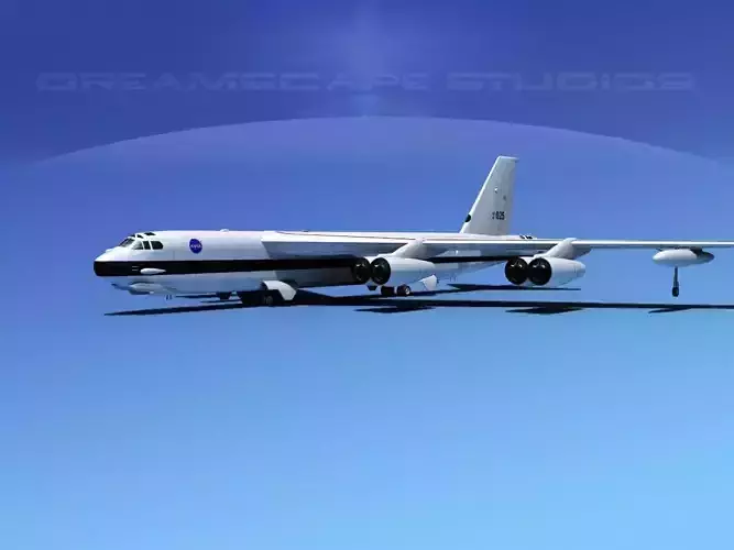 Boeing B-52H Stratofortress NASA 3D model
