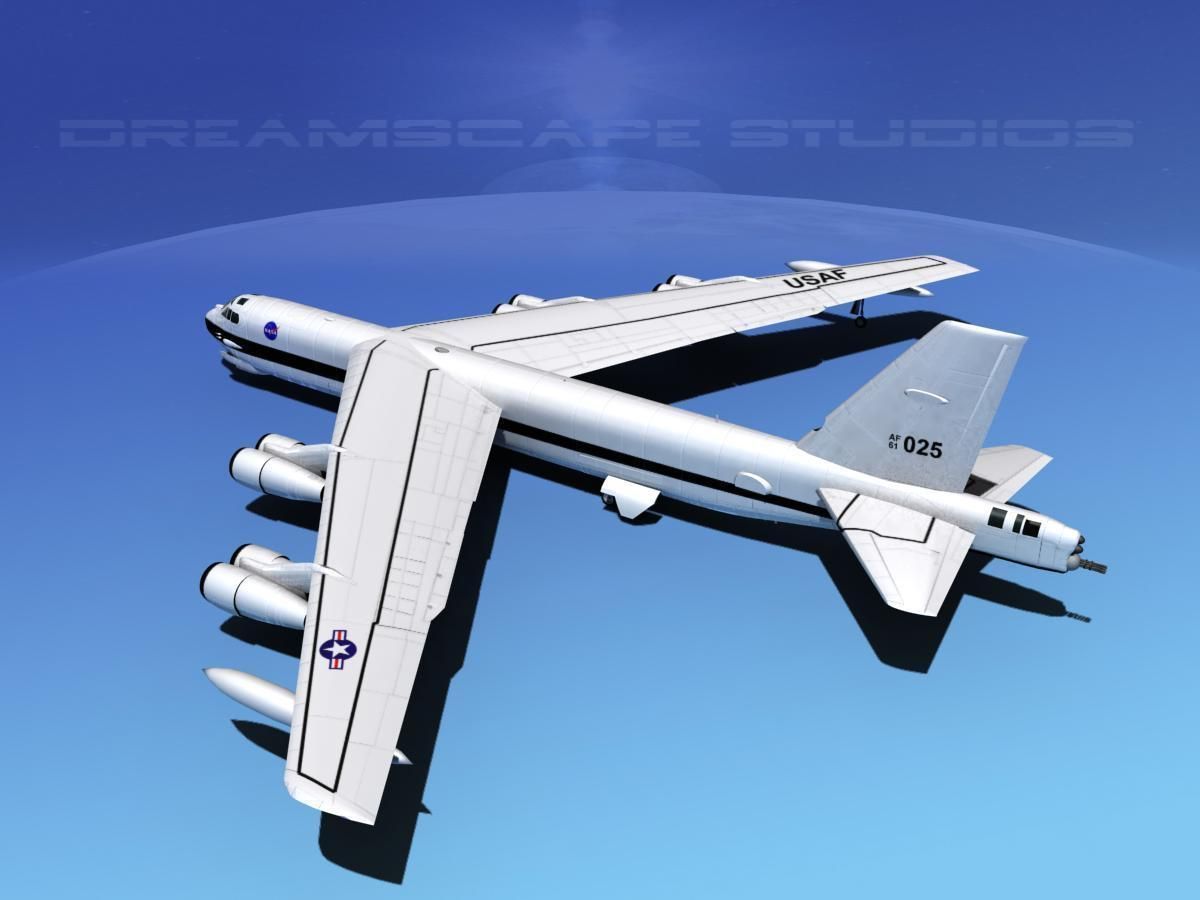 Boeing B-52H Stratofortress NASA 3D model_8