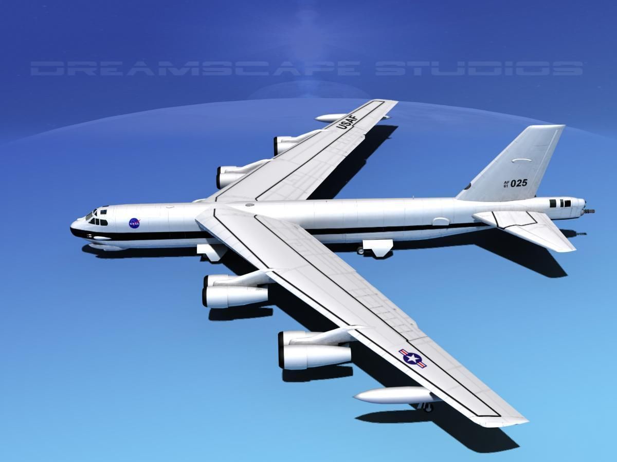 Boeing B-52H Stratofortress NASA 3D model_9