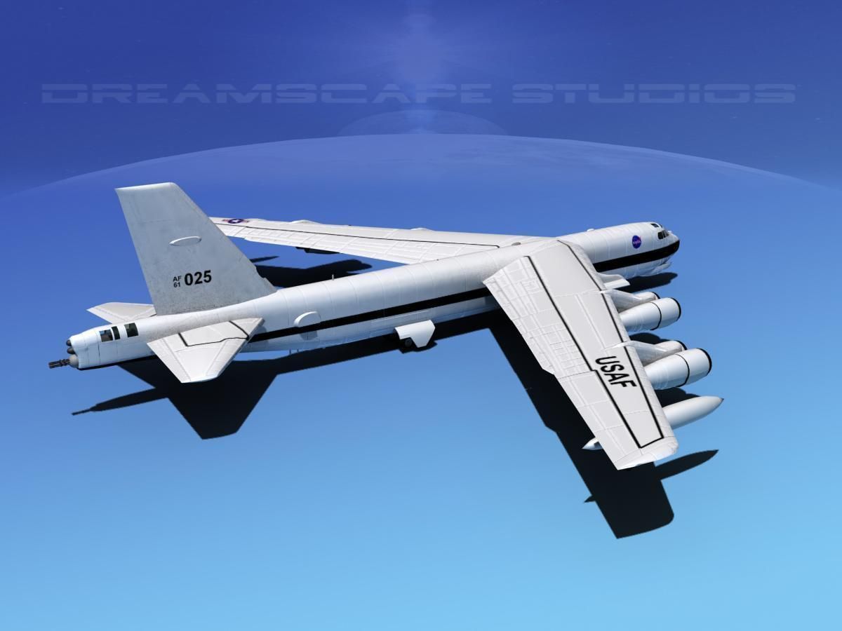 Boeing B-52H Stratofortress NASA 3D model_5
