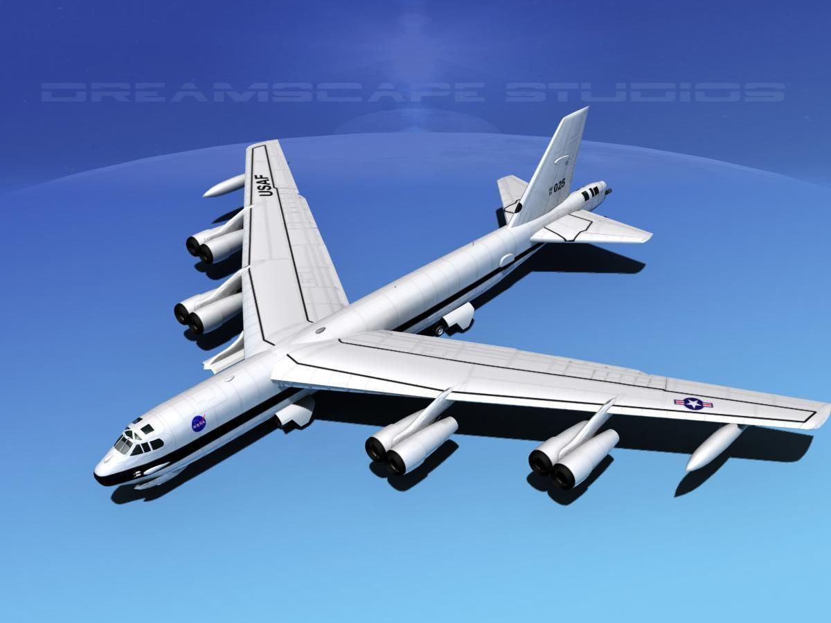 Boeing B-52H Stratofortress NASA 3D model_10