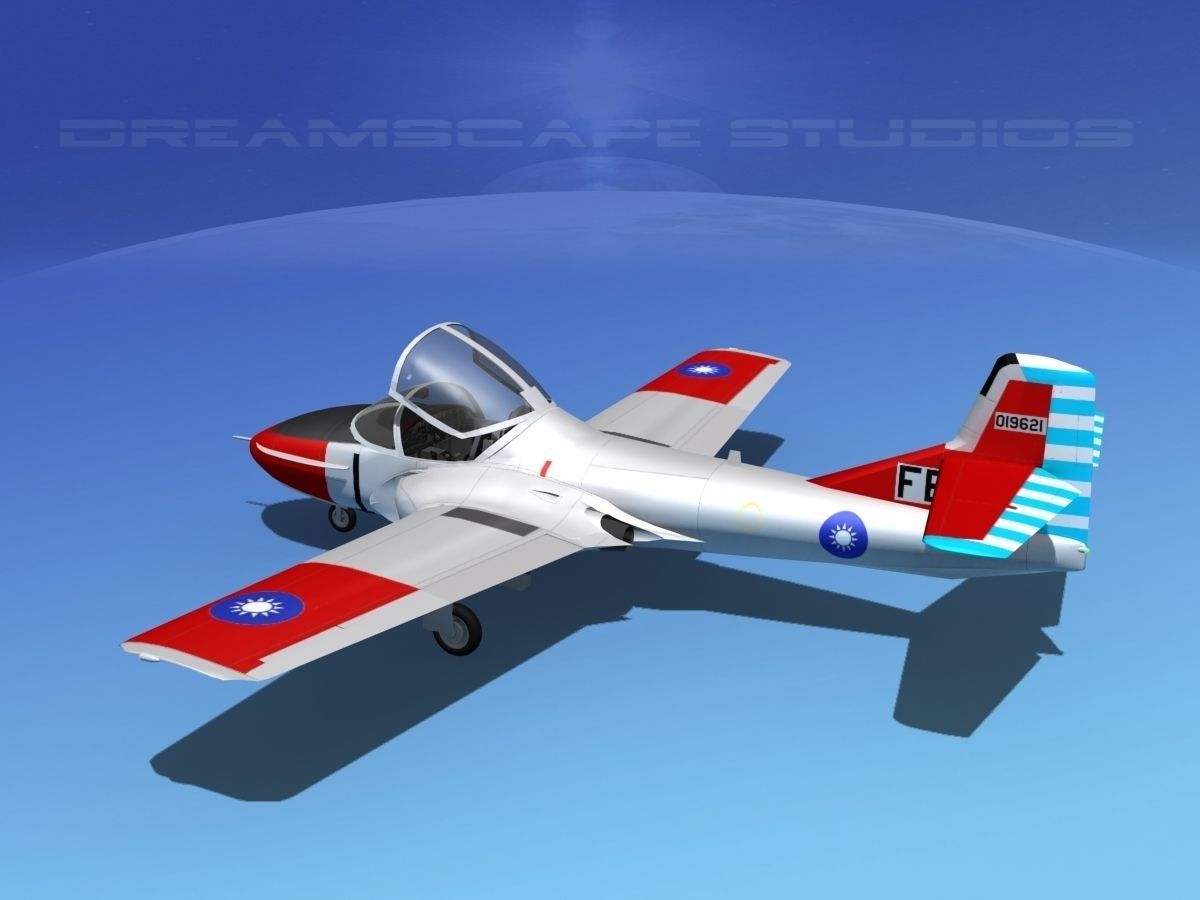Cessna T-37 Tweetybird Republic of China 3D model_8