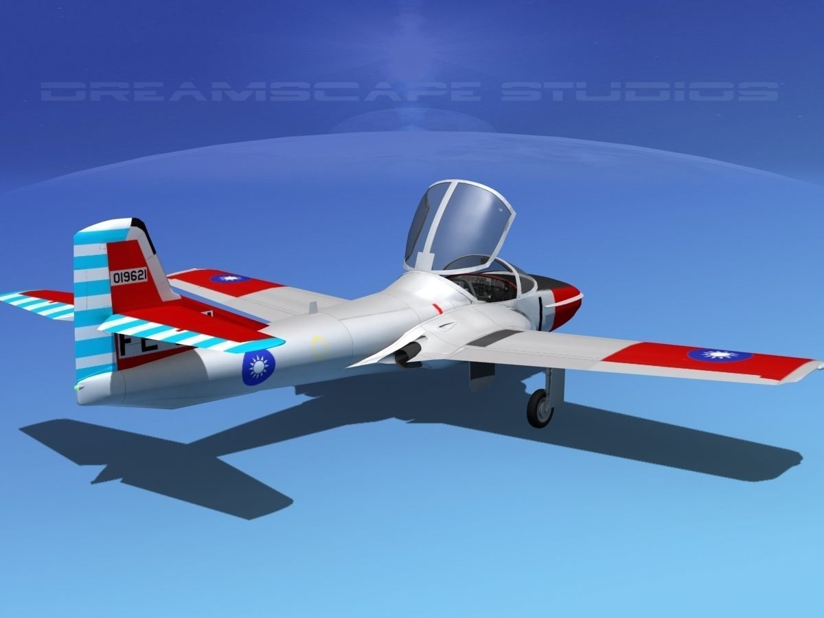 Cessna T-37 Tweetybird Republic of China 3D model_5