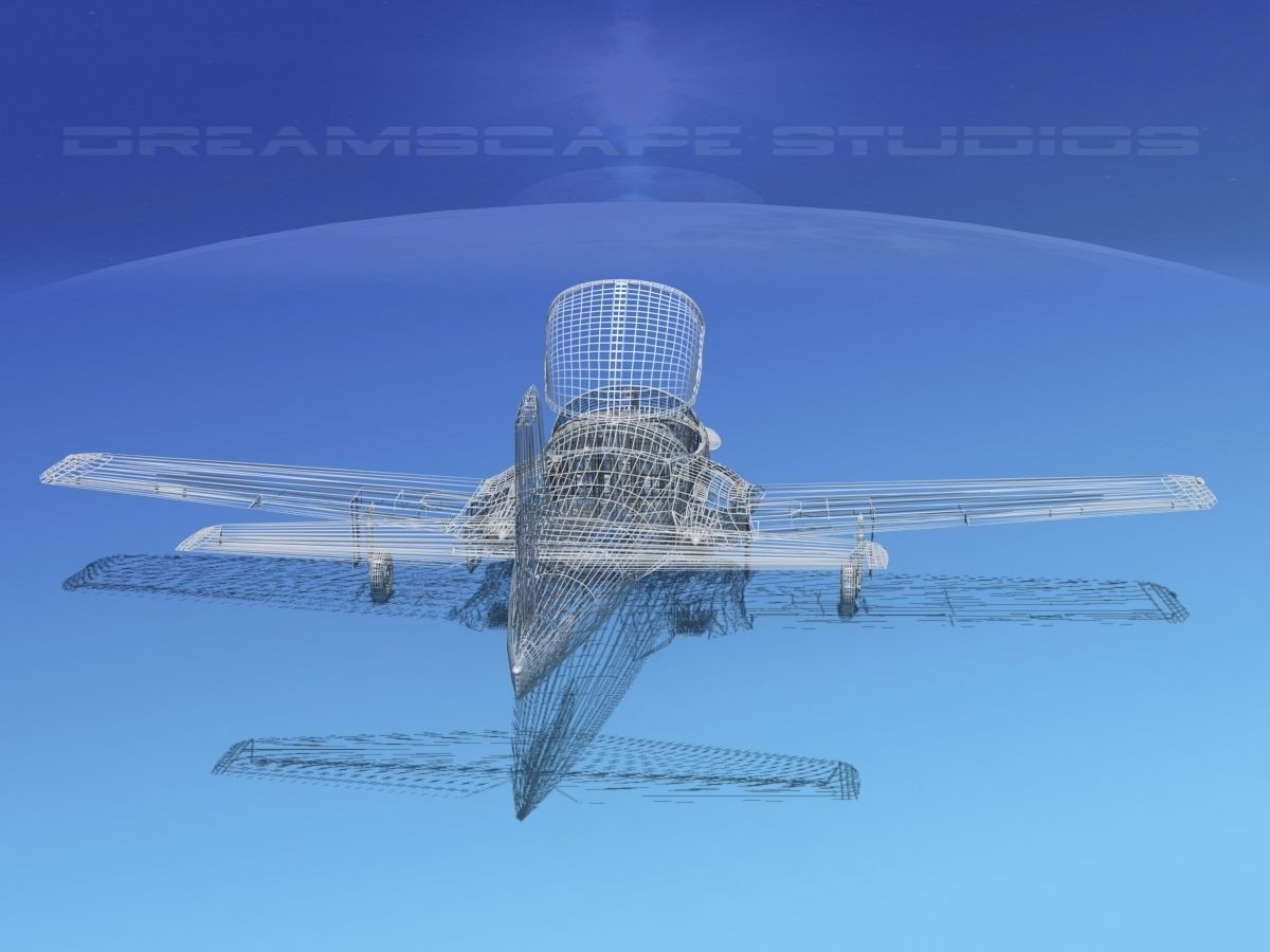 Cessna T-37 Tweetybird Republic of China 3D model_12