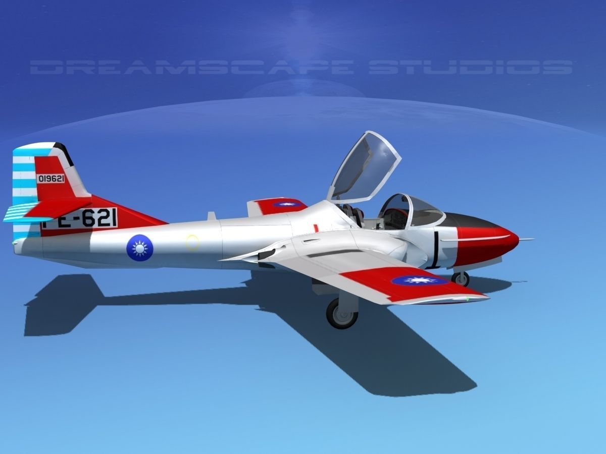 Cessna T-37 Tweetybird Republic of China 3D model_4