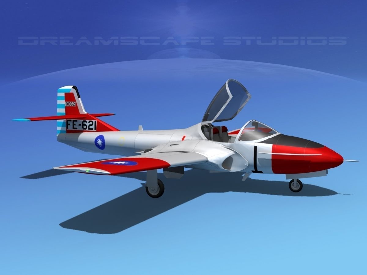 Cessna T-37 Tweetybird Republic of China 3D model_3