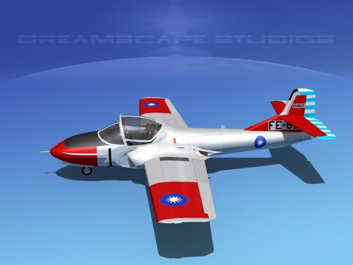 Cessna T-37 Tweetybird Republic of China 3D model_9