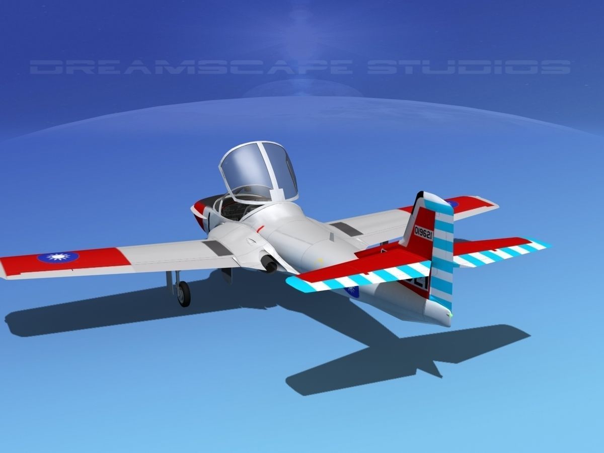 Cessna T-37 Tweetybird Republic of China 3D model_7