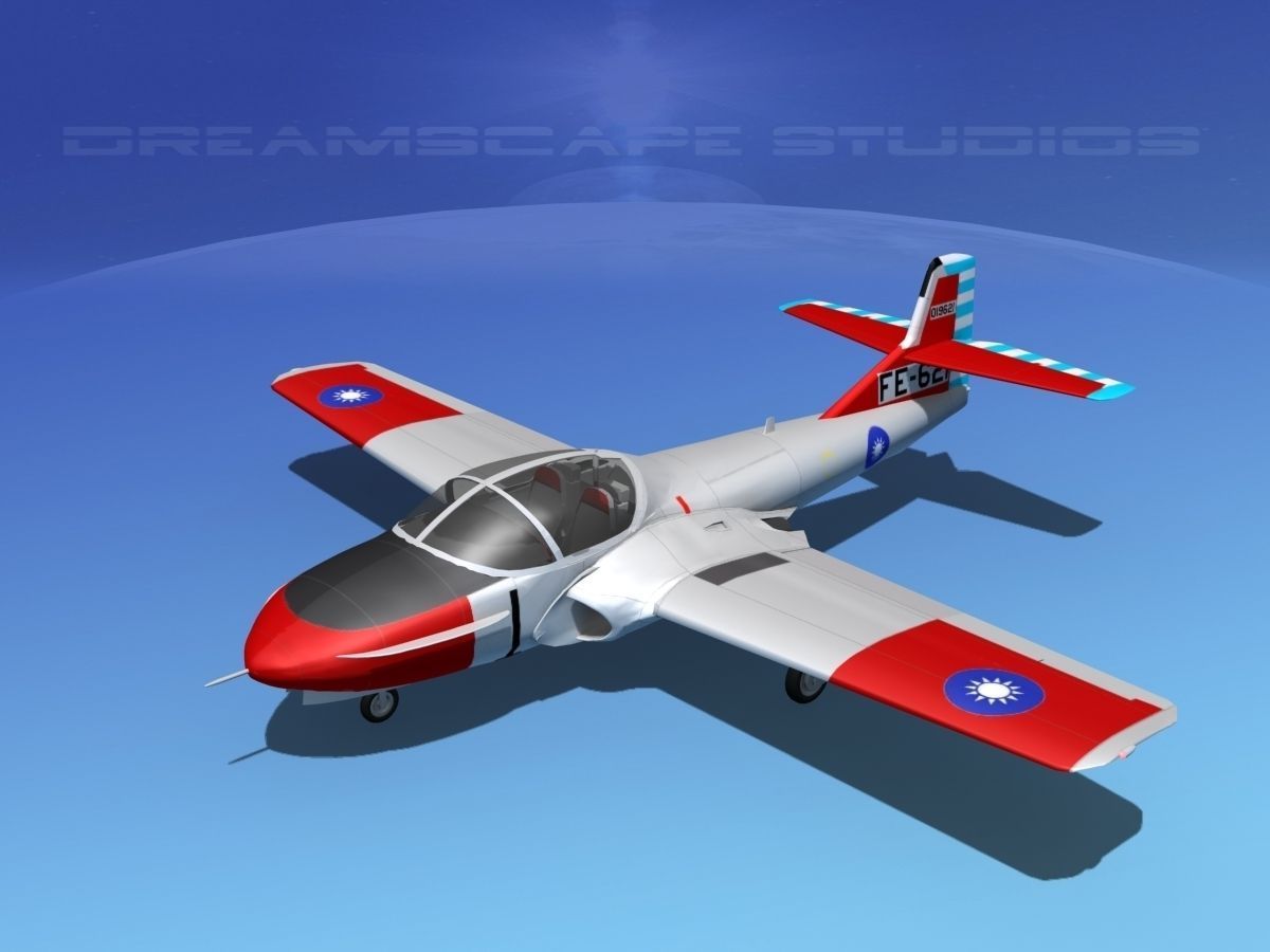Cessna T-37 Tweetybird Republic of China 3D model_10