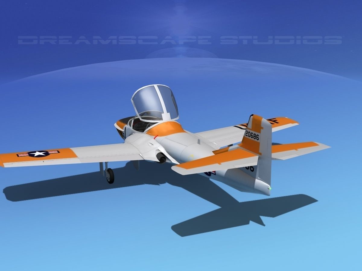 Cessna T-37 Tweetybird V04 USAF 3D model_7