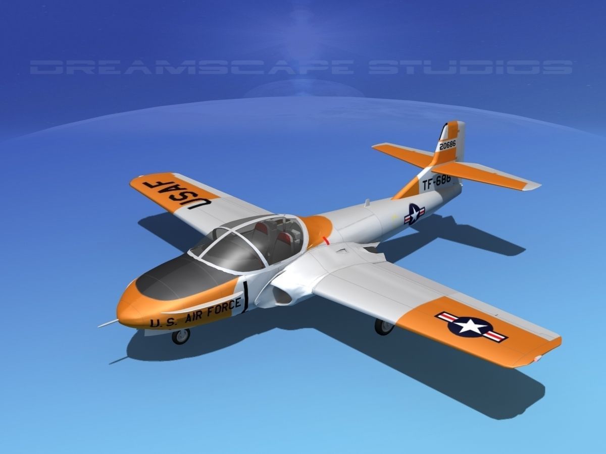 Cessna T-37 Tweetybird V04 USAF 3D model_10