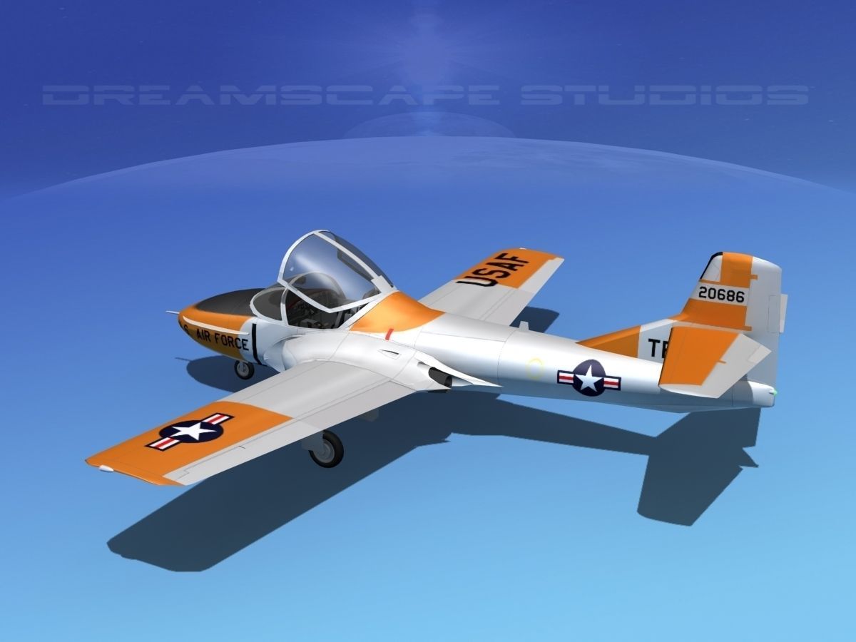 Cessna T-37 Tweetybird V04 USAF 3D model_8