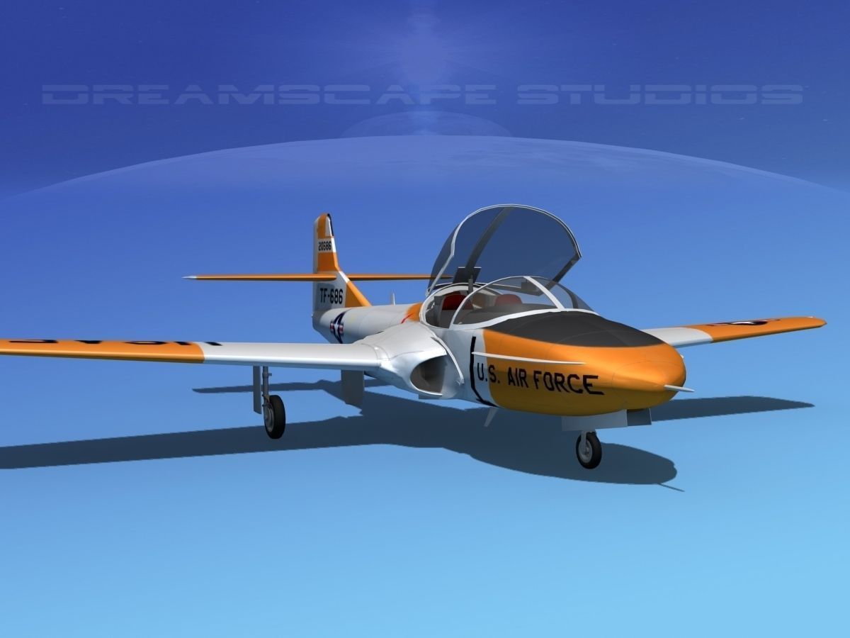 Cessna T-37 Tweetybird V04 USAF 3D model_2