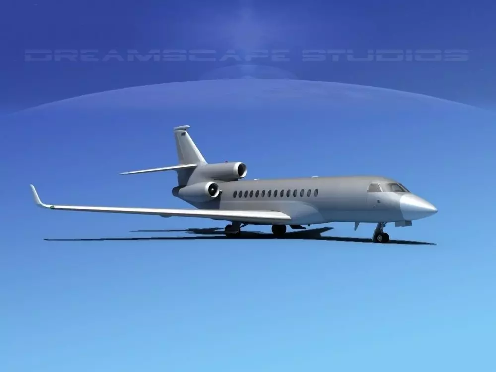 Dassault Falcon 7X Bare Metal 3D model_0