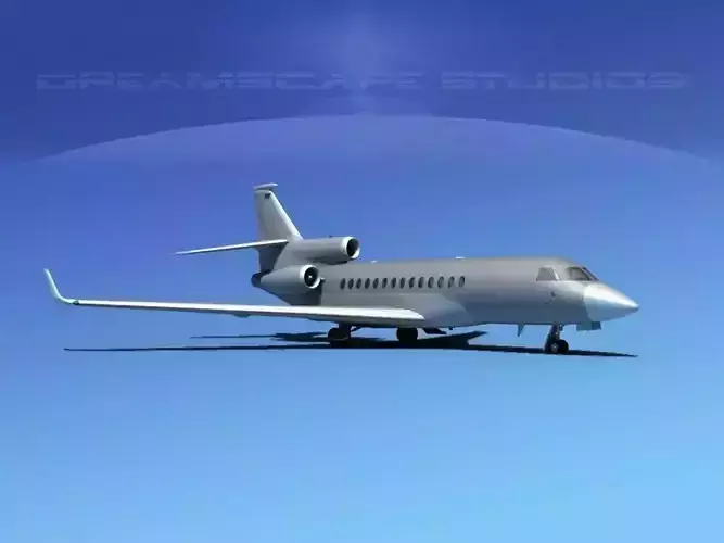 Dassault Falcon 7X Bare Metal 3D model
