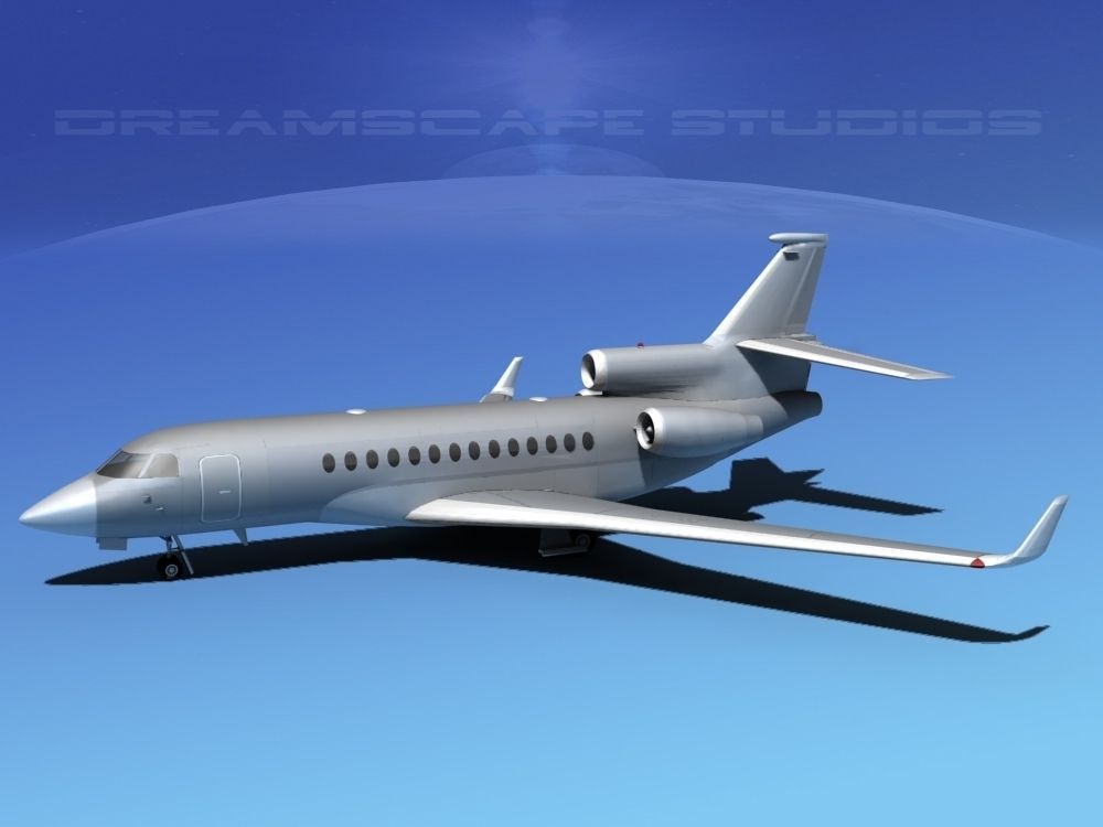 Dassault Falcon 7X Bare Metal 3D model_7