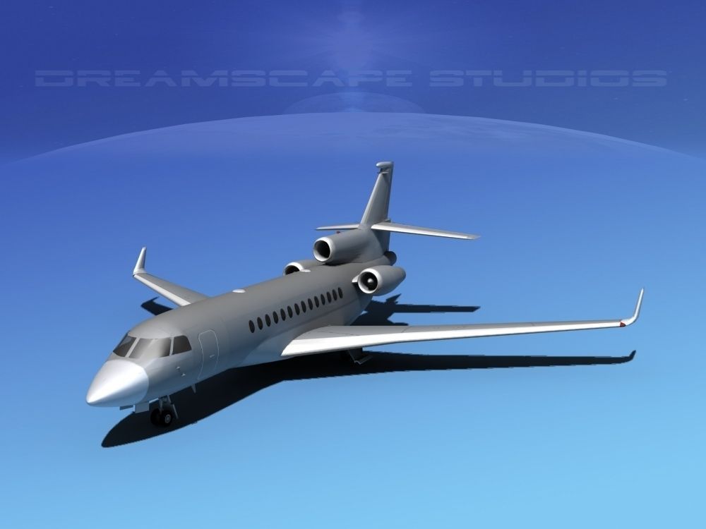 Dassault Falcon 7X Bare Metal 3D model_8