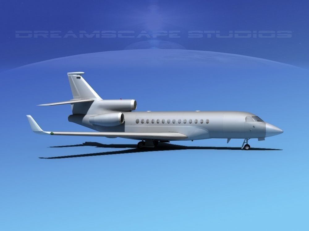 Dassault Falcon 7X Bare Metal 3D model_1