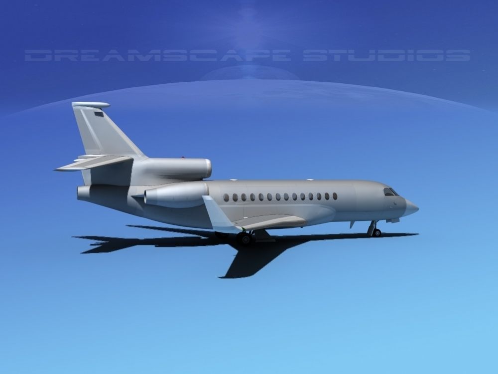 Dassault Falcon 7X Bare Metal 3D model_2
