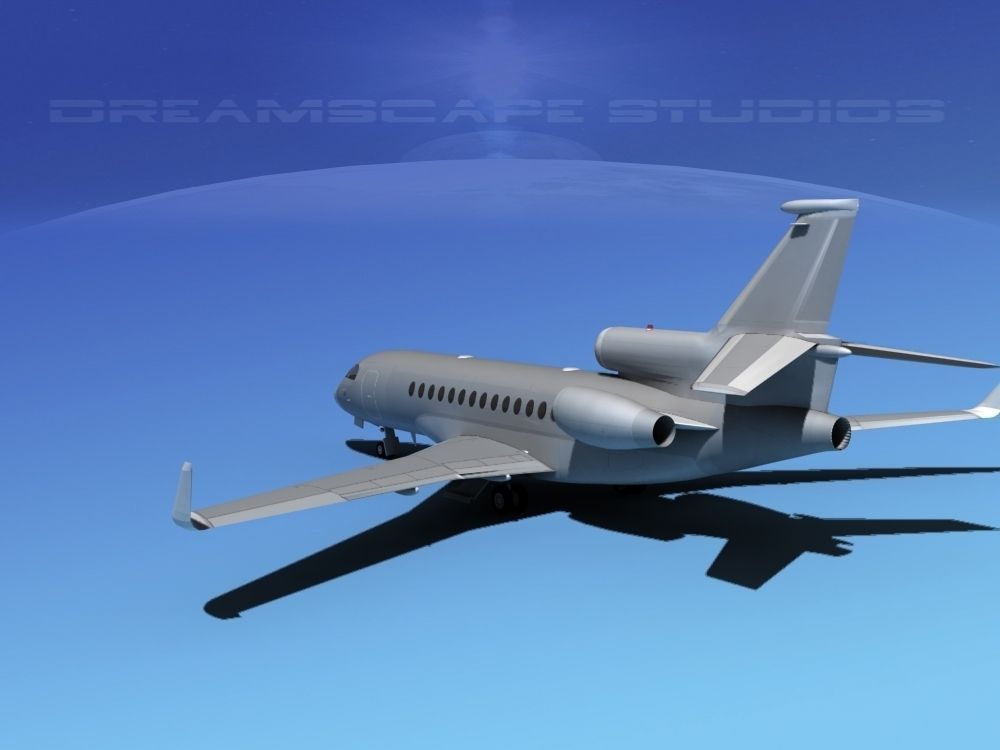 Dassault Falcon 7X Bare Metal 3D model_5