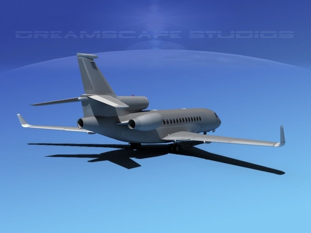 Dassault Falcon 7X Bare Metal 3D model_3