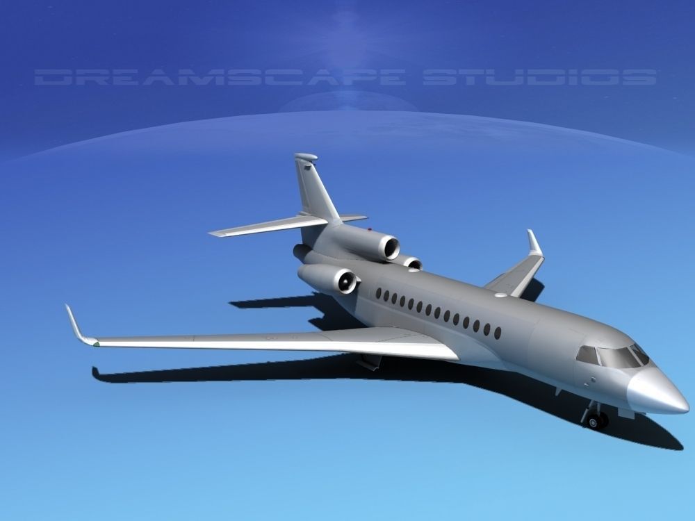 Dassault Falcon 7X Bare Metal 3D model_10