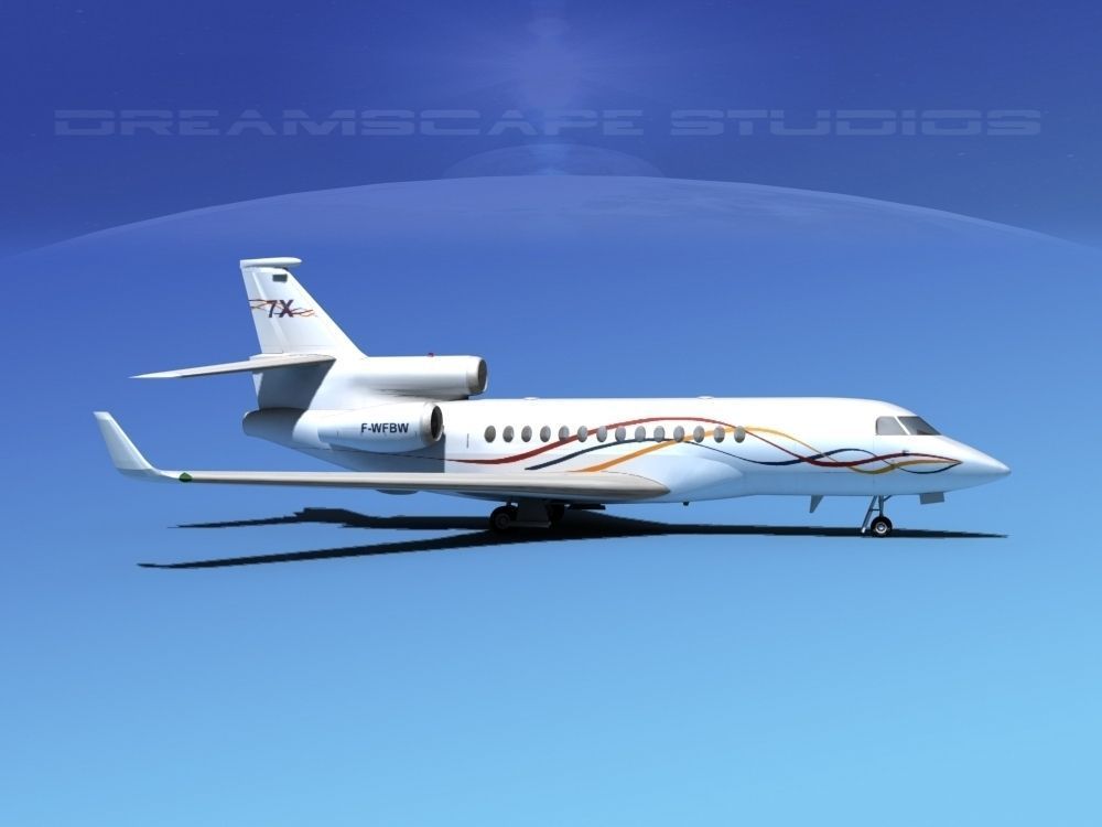 Dassault Falcon 7X Dassault 3D model_1