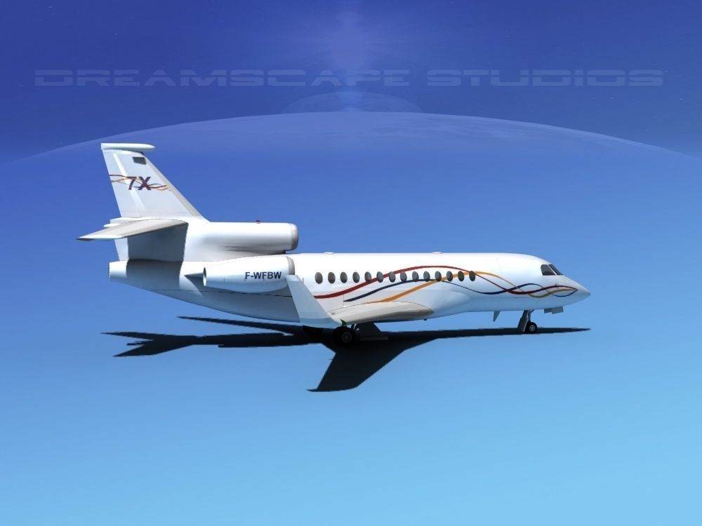 Dassault Falcon 7X Dassault 3D model_2