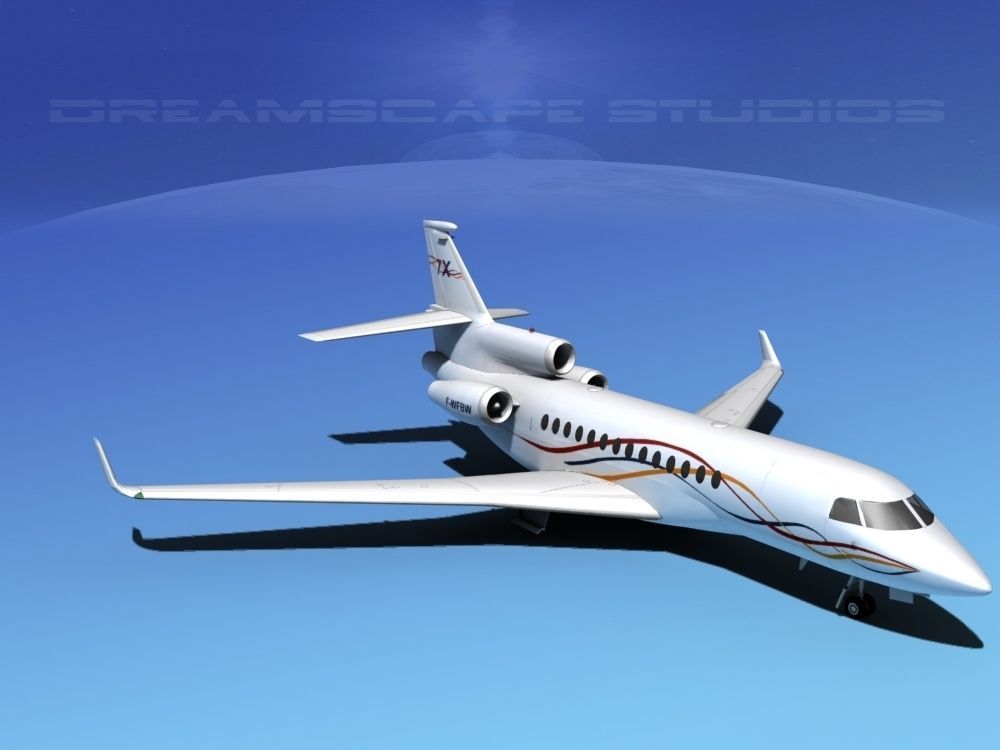 Dassault Falcon 7X Dassault 3D model_10