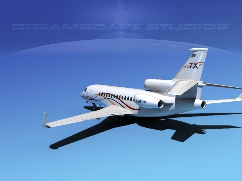 Dassault Falcon 7X Dassault 3D model_5