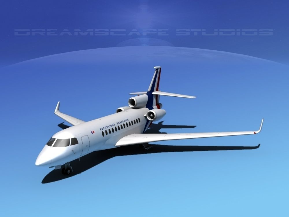 Dassault Falcon 7X France 3D model_8