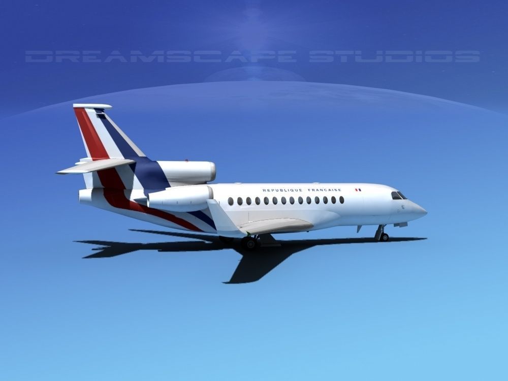 Dassault Falcon 7X France 3D model_2