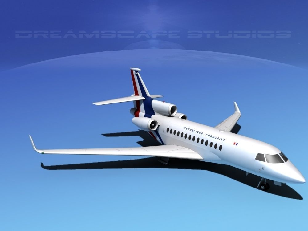 Dassault Falcon 7X France 3D model_10