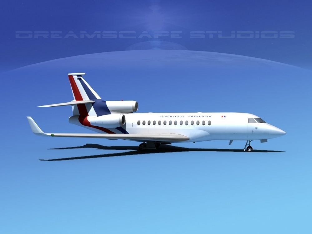 Dassault Falcon 7X France 3D model_1